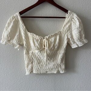 Cream Puff Sleeve Top